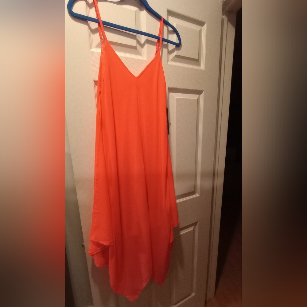 My Michelle Coral Spaghetti Strap Slip Dress